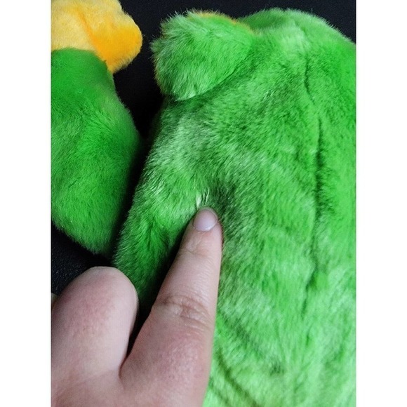 Ty Beanie Babie Green and Yellow 8in smoochy Frog - 4039 - Picture 3 of 8